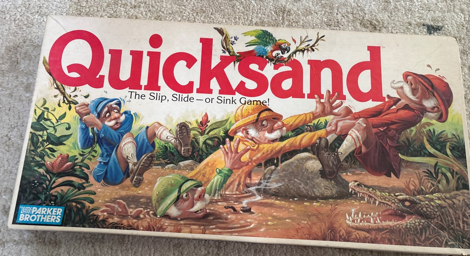 Quicksand The Slip, Slide or Sink Board Game Parker Brothers VTG 1989 Complete
