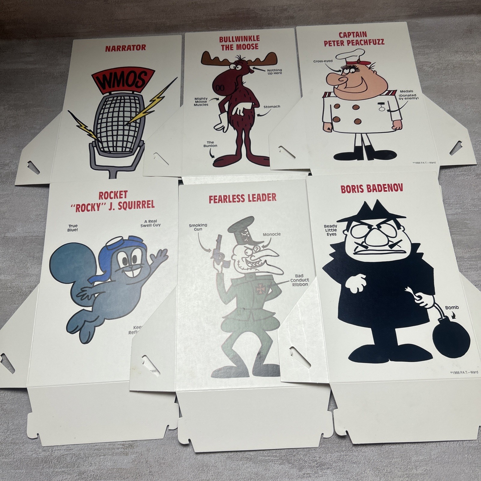 Vintage 1988 Rocky & Bullwinkle Role Playing Party Game Read Description