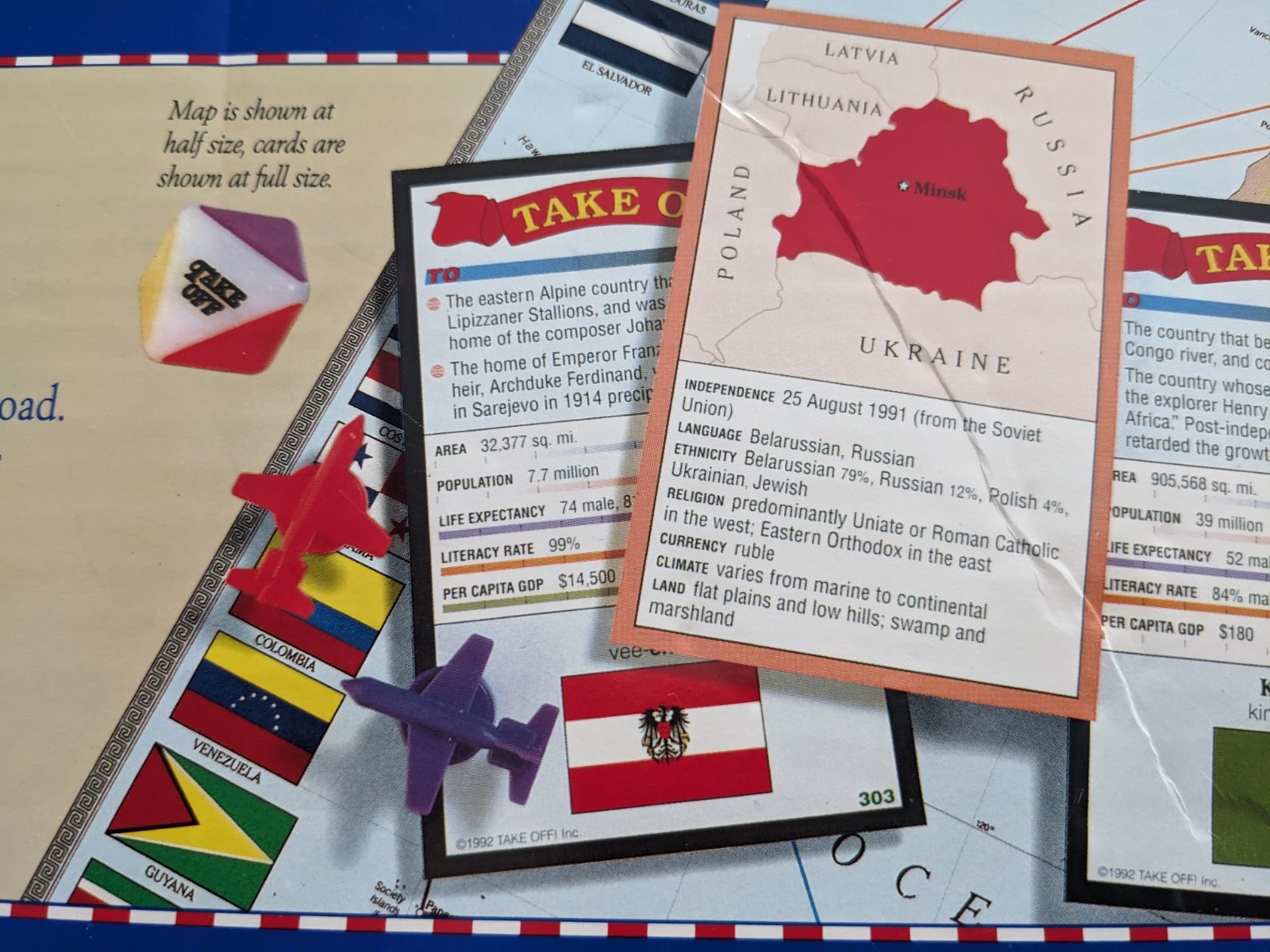 Take Off Kids Board Game Complete 1997 Educational Homeschool World Geography