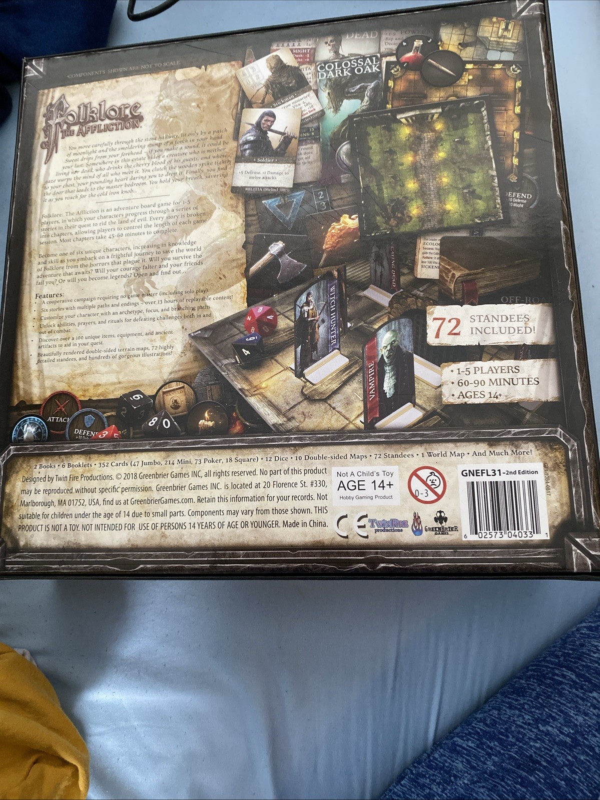 Greenbrier Games Folklore The Affliction 2nd Edition Board Game