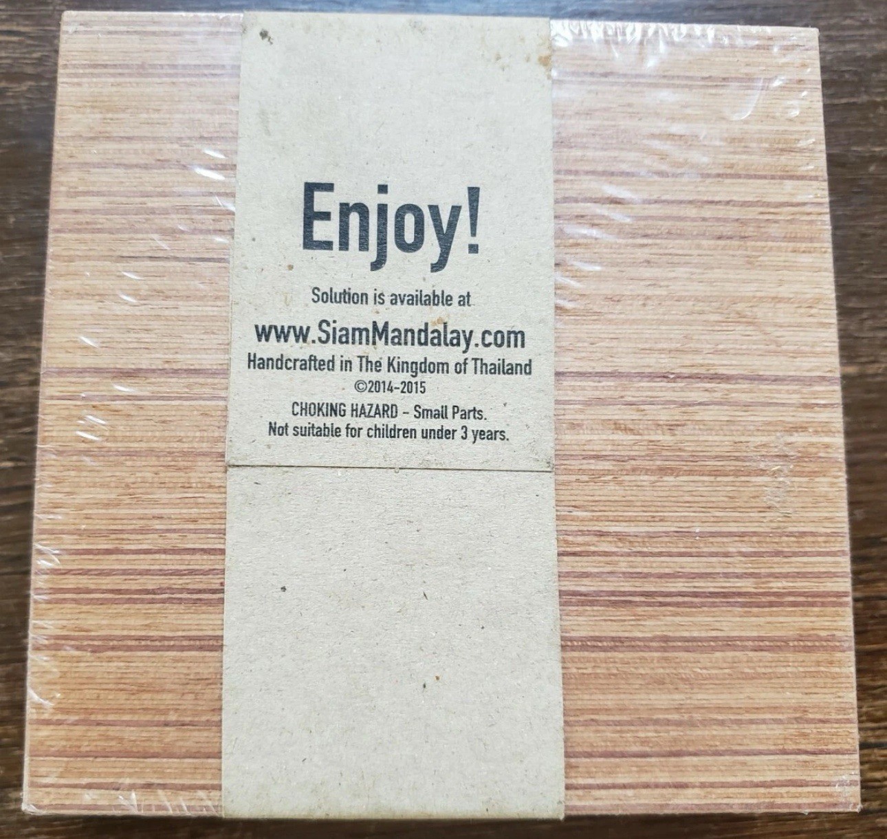 New !! Siam Mandalay Wooden Checker Game Mini Board Hand Crafted In Thailand