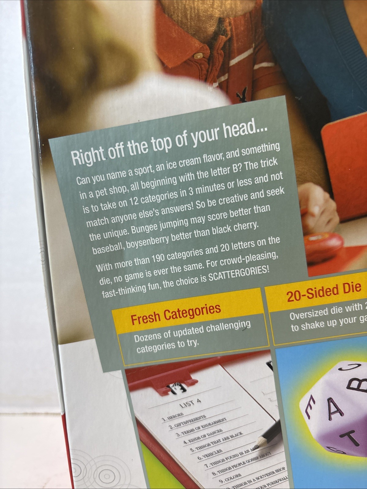 The Game of Scattergories Board Game 2009 Parker Brothers 2-6 players Complete
