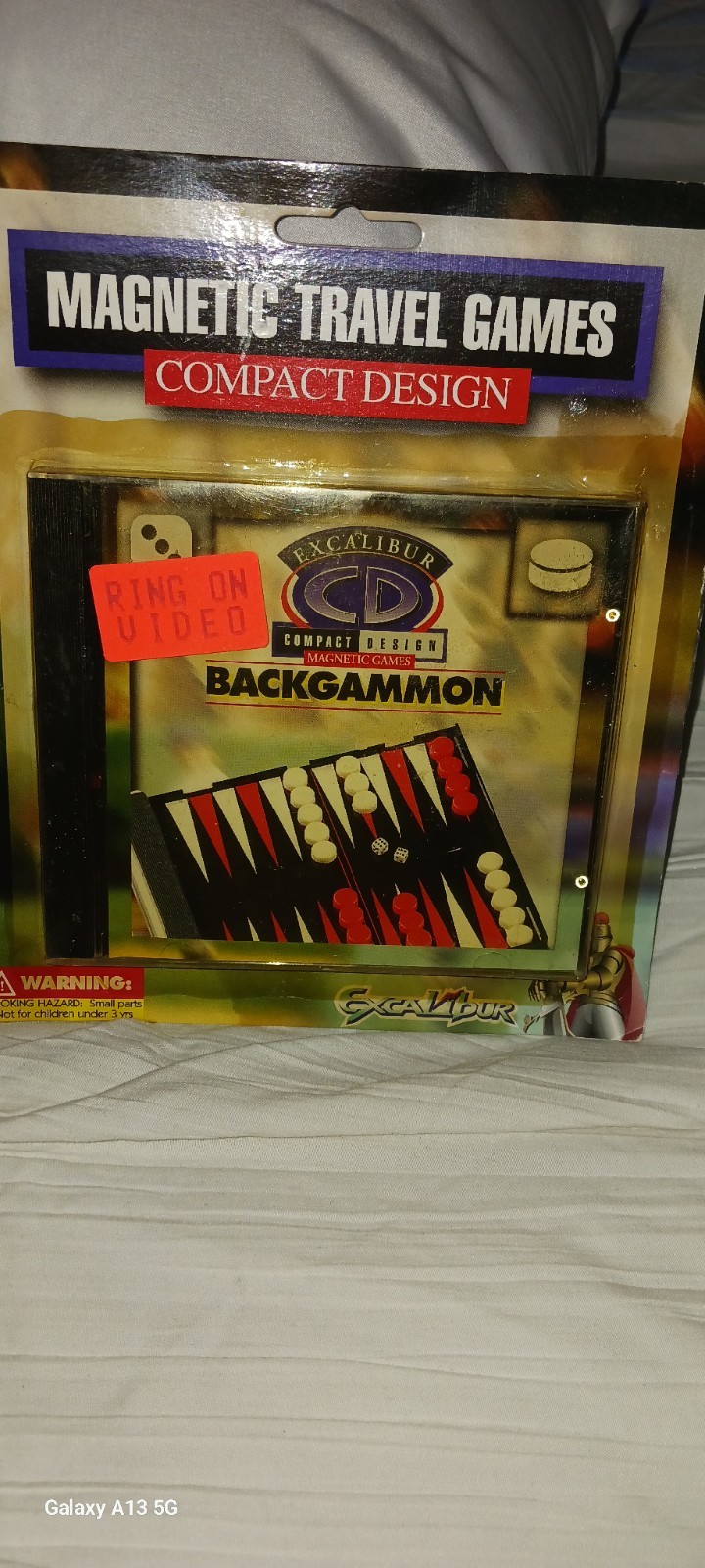 Excalibur Magnetic Travel Games Specifically Solitaire and Backgammon Edition
