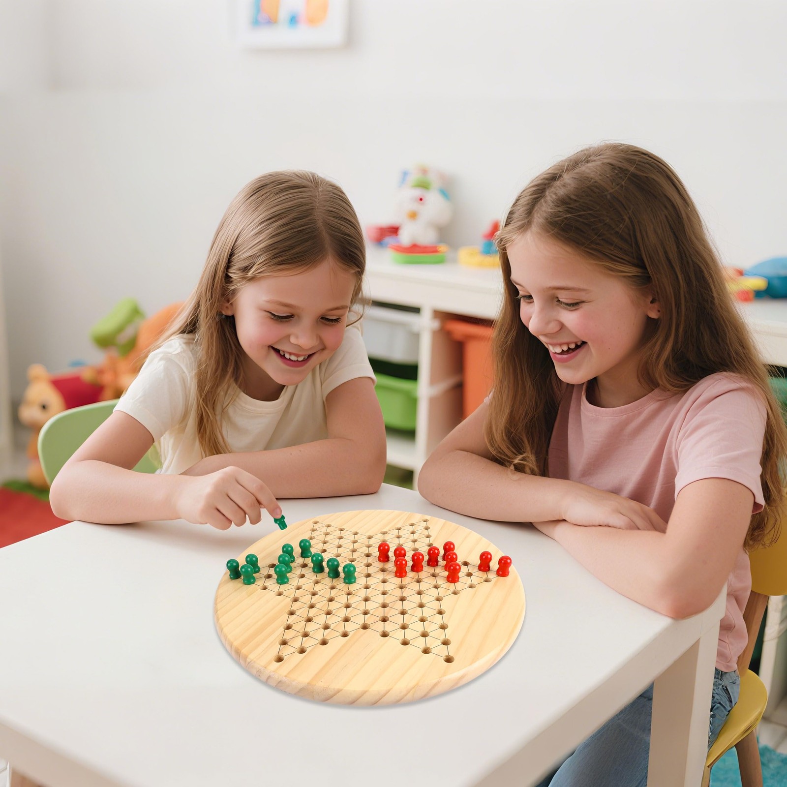 Chinese Checkers Board Game for Adults Seniors , 11.5 inches Wooden Checkers …