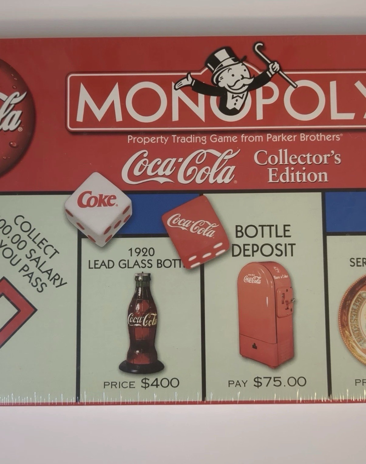 Monopoly Coca-Cola Collectors Edition Board Game Vintage 1999 Factory Sealed