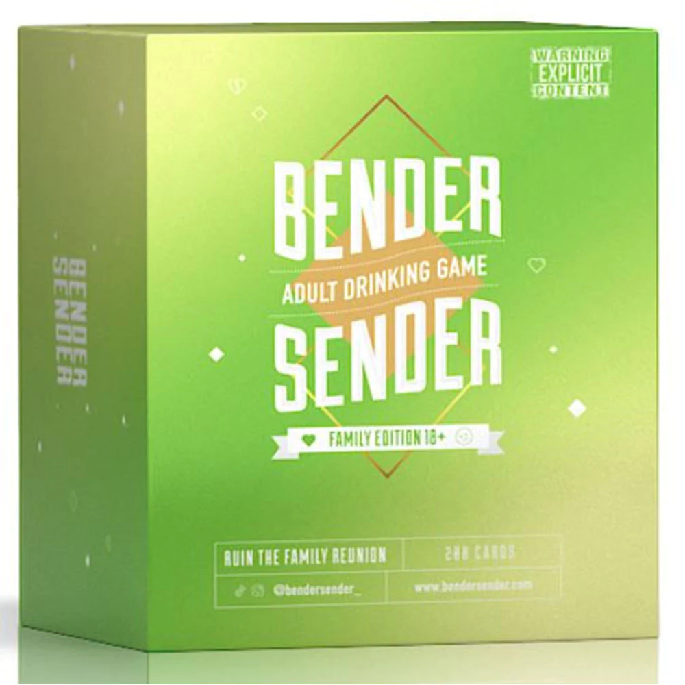 Bender Sender Adult Drinking Party Game Family Edition for Ages 18 and Up