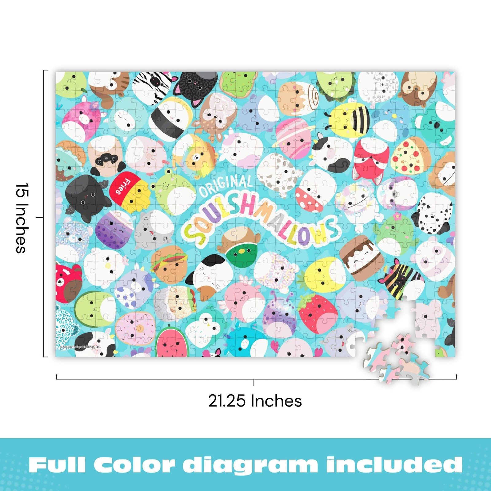 Jigsaw Puzzle 300 Piece Friends 21.25 x 15 in Large Squishmallow Buffalo Games