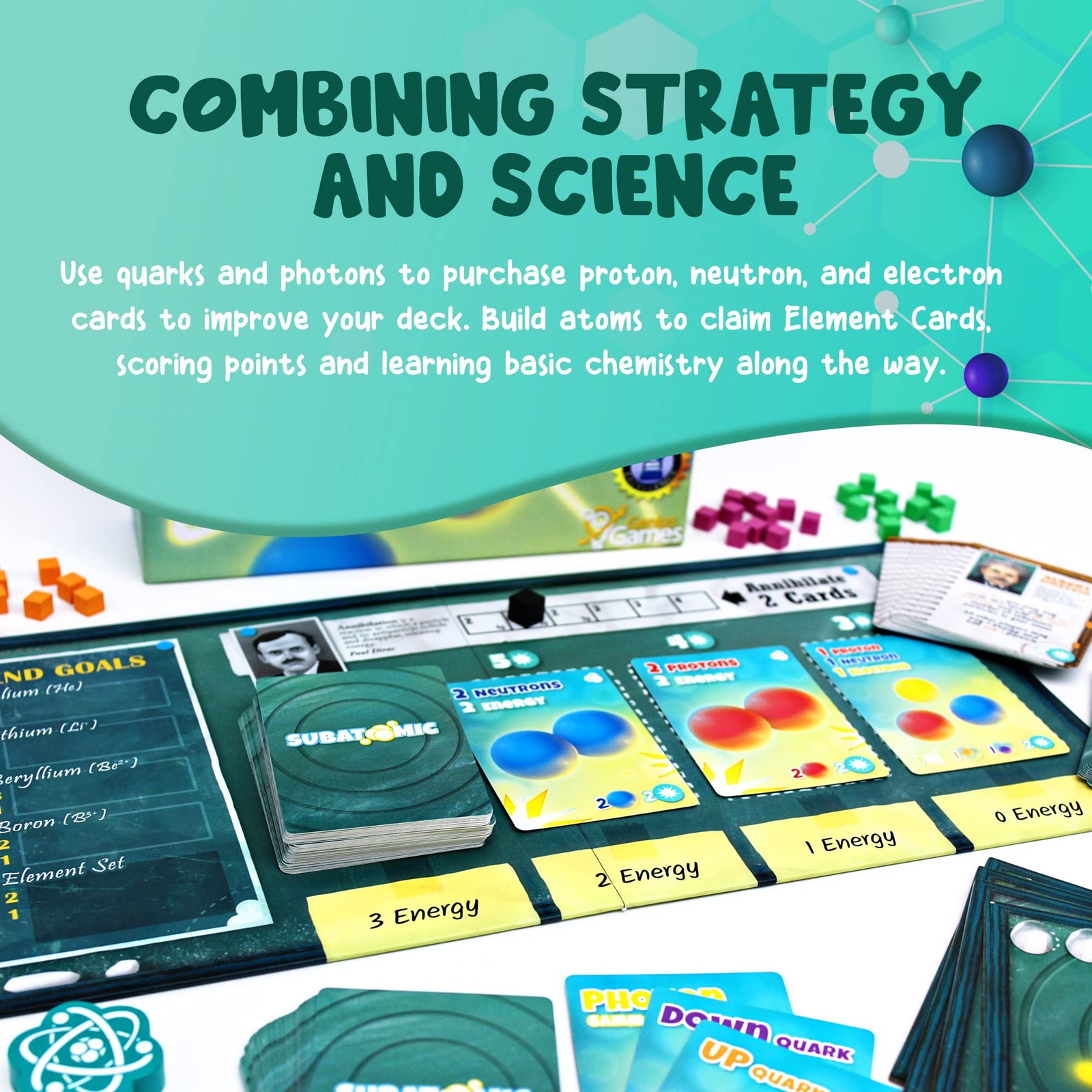 Subatomic: an Atom Building Game (2nd Edition) | A Chemistry Game About Eleme…