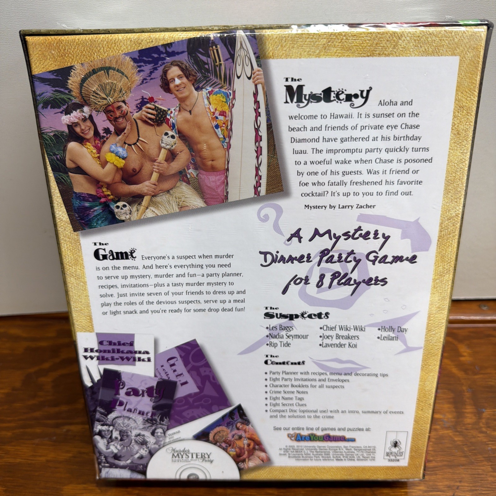 2003 Bepuzzled Murder Mystery Dinner Party Board Game Lethal Luau – NEW SEALED
