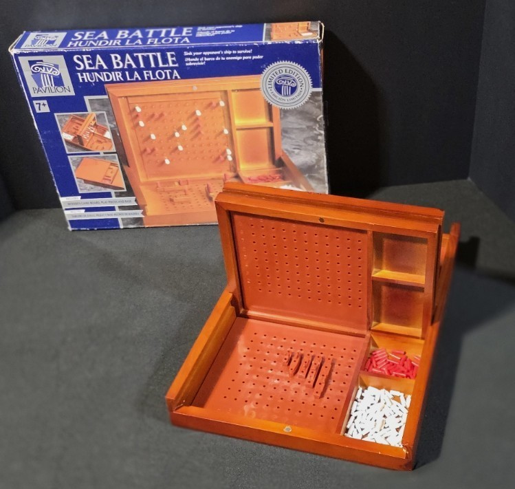 Wooden Sea Battle Battleship Board Game Pavilion Limited Edition Complete w/ Box
