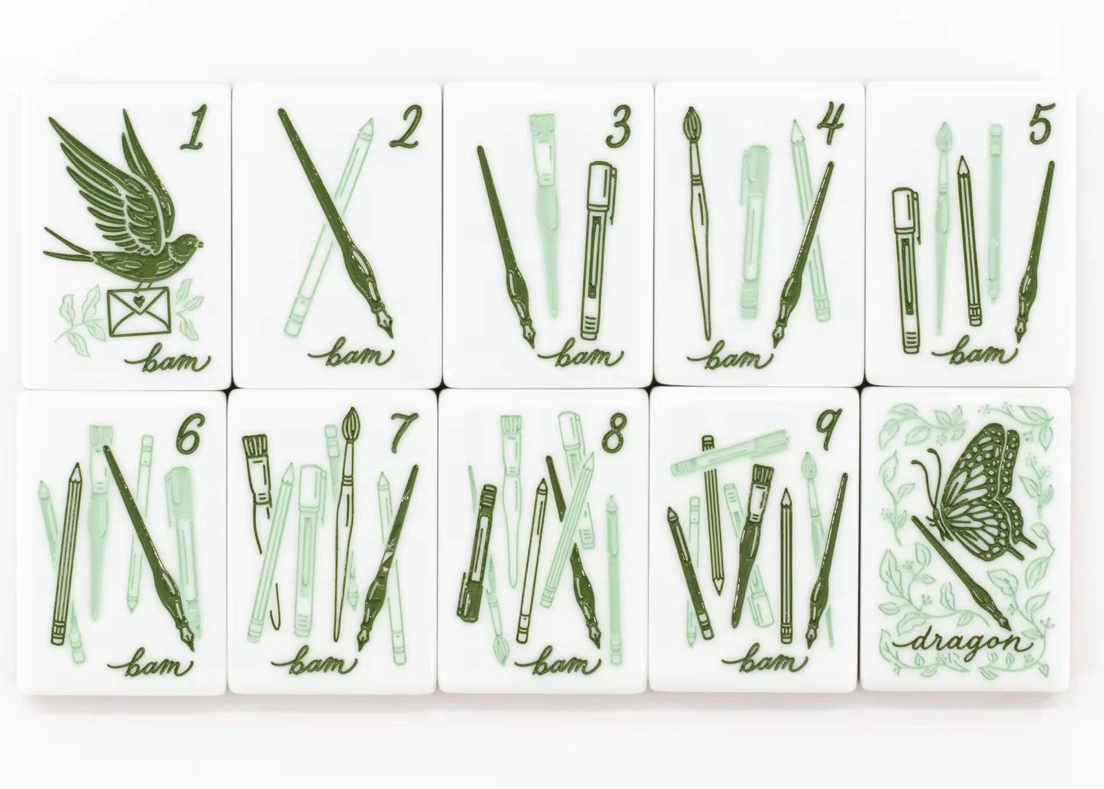Miss Mahjong Design Hallmark Tiles Set MISS HEIRLOOM Design Mahjong Tiles
