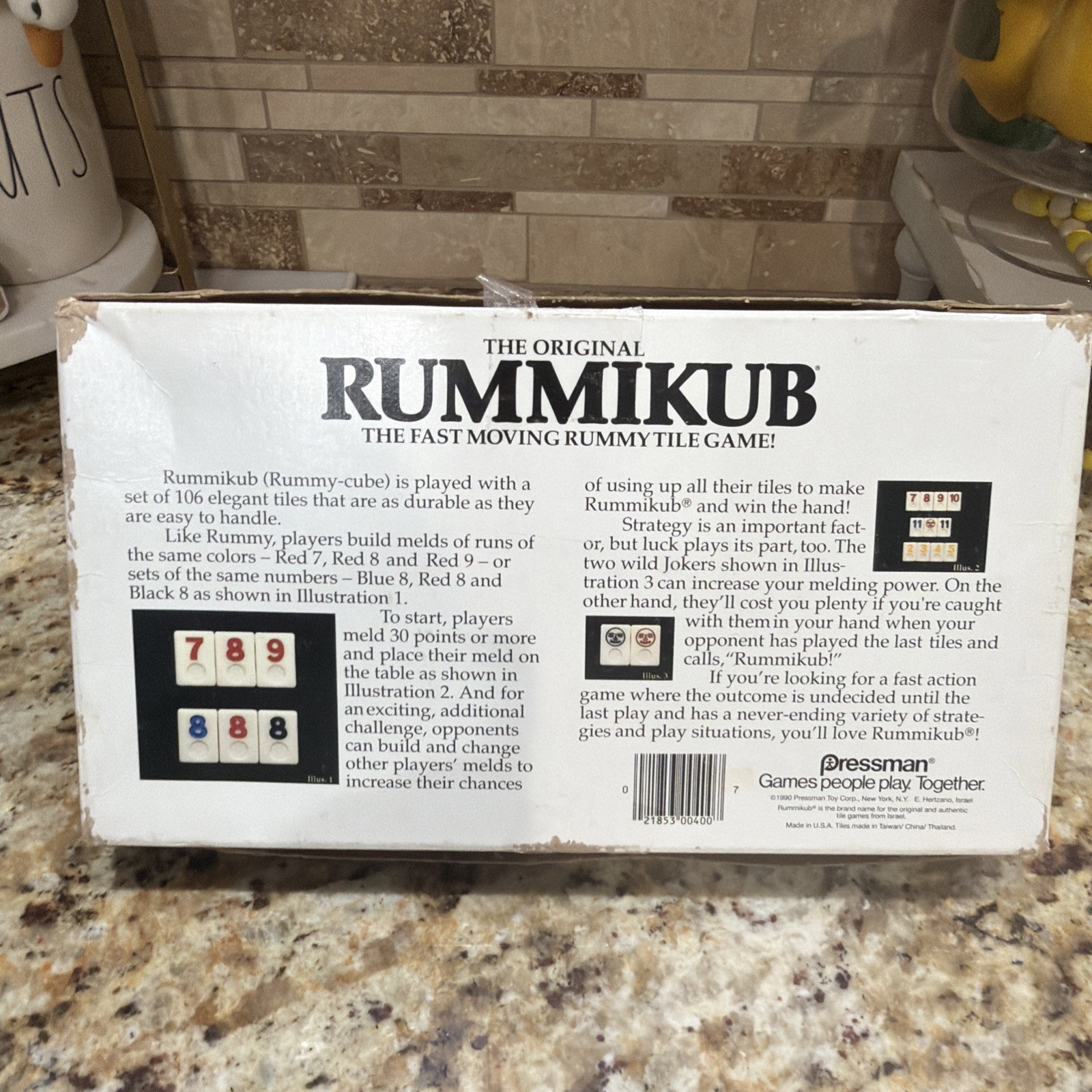 THE ORIGINAL RUMMIKUB RUMMY TILE GAME VINTAGE 1990 PRESSMAN 100% COMPLETE VTG