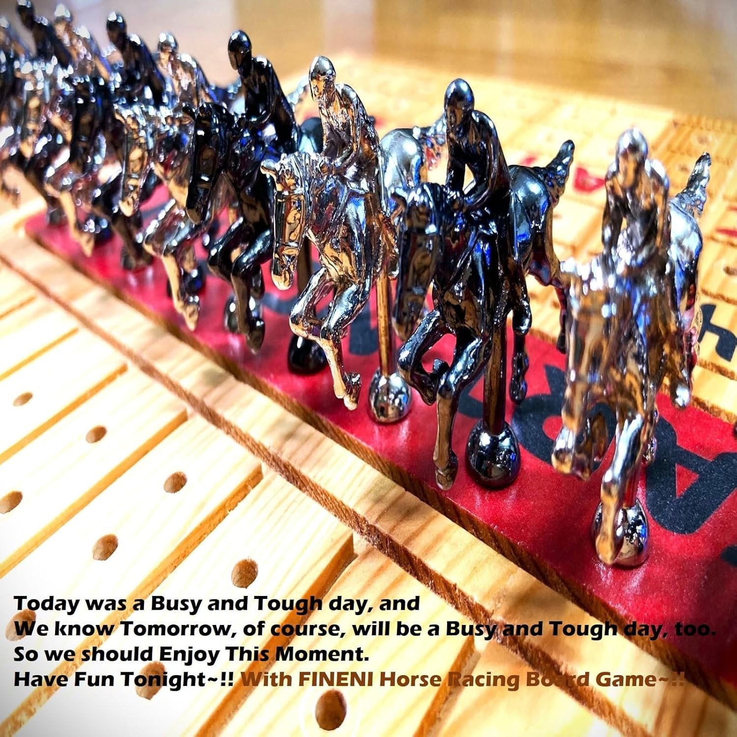 Horse Racing Game for Adults, Horse Race Board Game with 11 Luxurious Metal H…