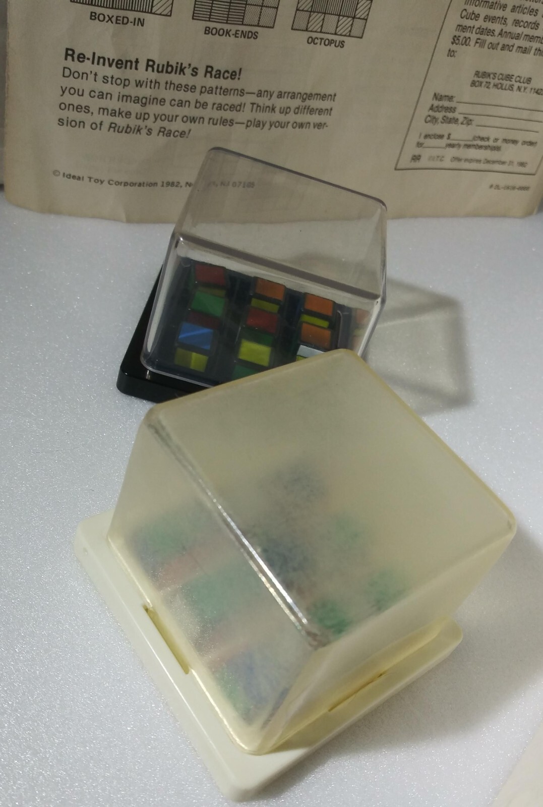 Vintage 1982 Rubiks Race Game By Ideal Complete, Rubiks Cube Face Matching Game