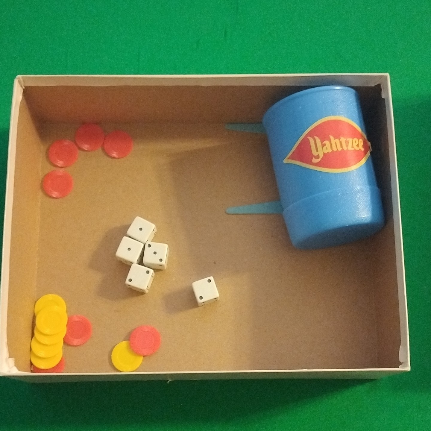 E. S. Lowe Yahtzee Dice Game Complete, Dice Cup, 2+ Players, Ages 8+