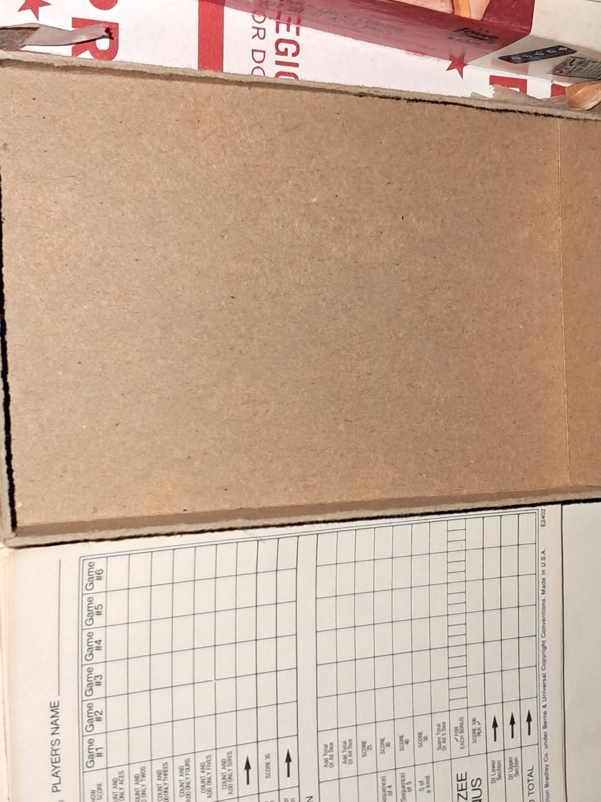 VINTAGE Travel Yahtzee Dice Game COMPLETE 1984 With Score Sheets & Directions