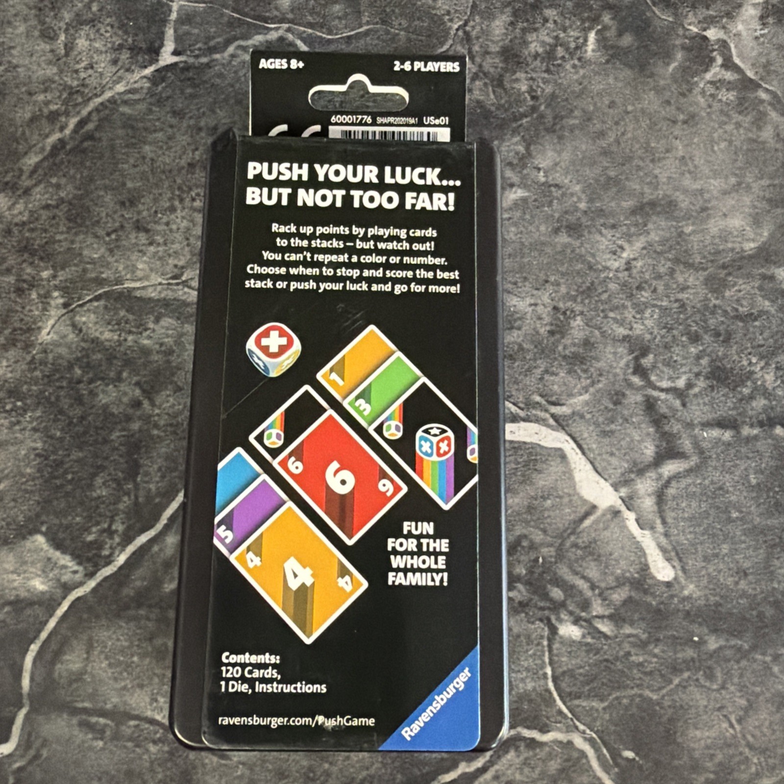 New Open Box 2018 Ravensburger Push Family Card Game