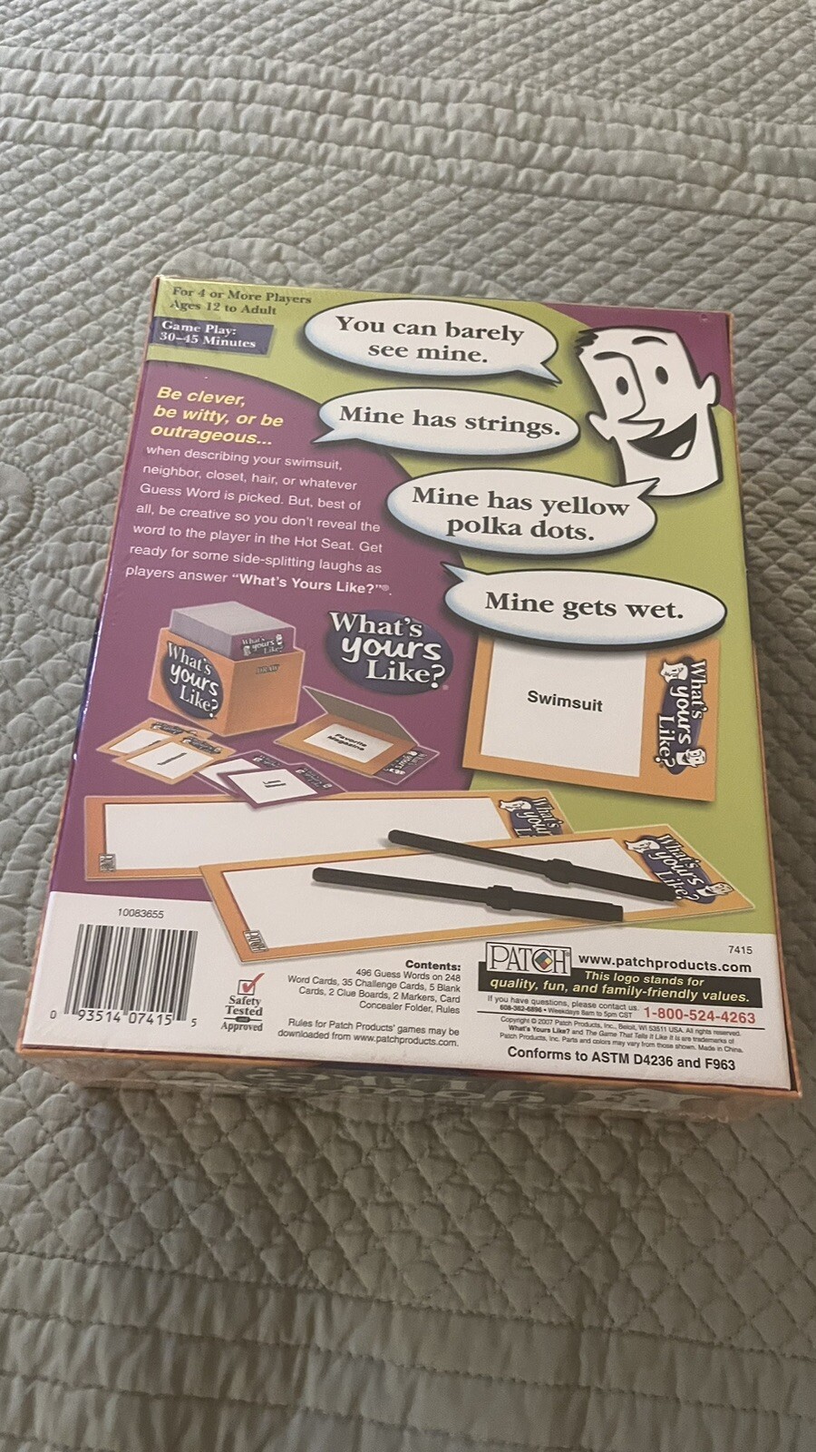 Patch – What’s Yours Like – Party Board Game – SEALED/NEW