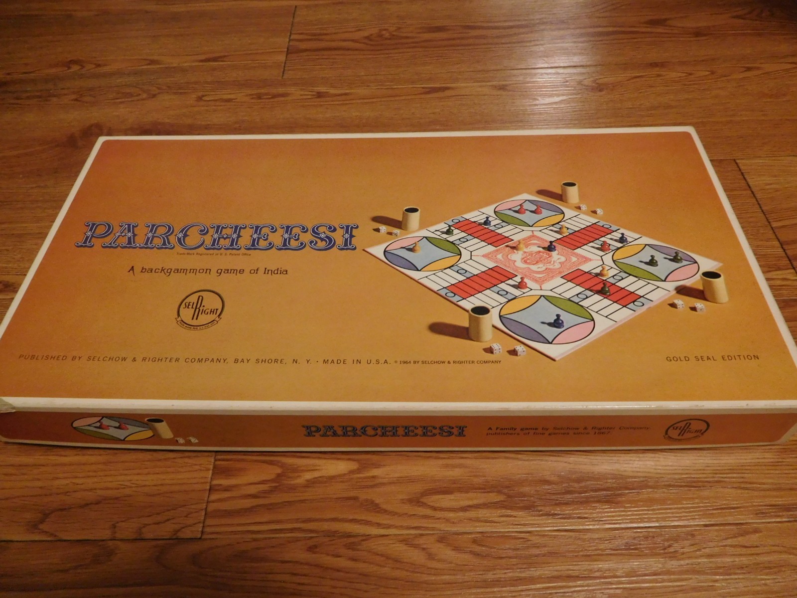 Vintage 1964 Parcheesi Gold Seal Edition No. 2 Selchow & Righter Board Game…