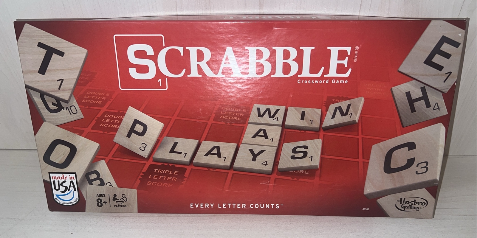 Hasbro Scrabble Game – A8166 Dated 2013 Very Clean – Complete – Original Box EUC