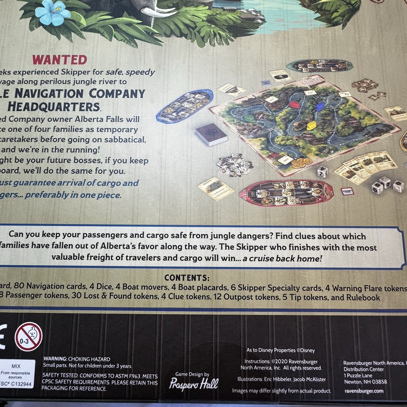 Ravensburger Disney Jungle Cruise Adventure Board Game 2-4 Players Aged 8 Up NIB