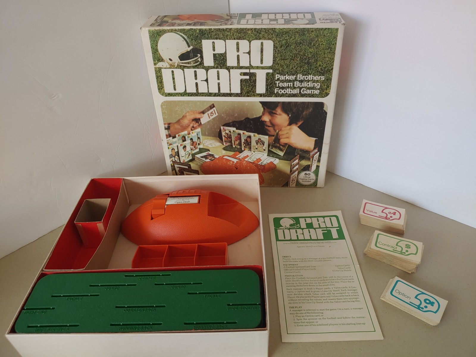 Fantasy Football 1974 Parker Bros PRO DRAFT Vintage Board Game NFL