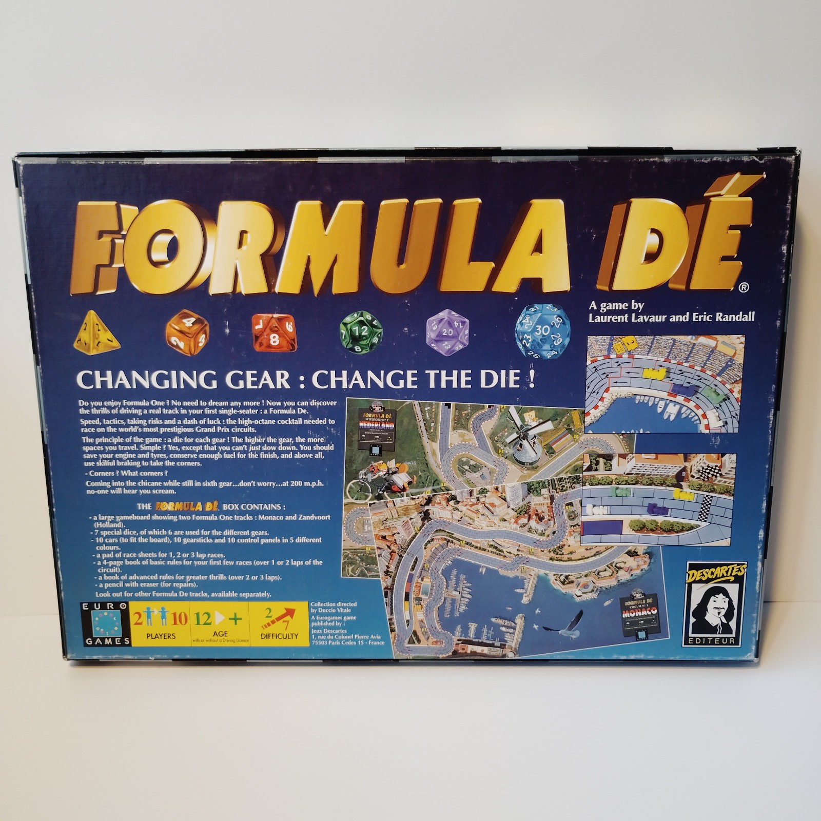 Euro Games Formula DE Motor Car Racing Strategy Board Game Complete