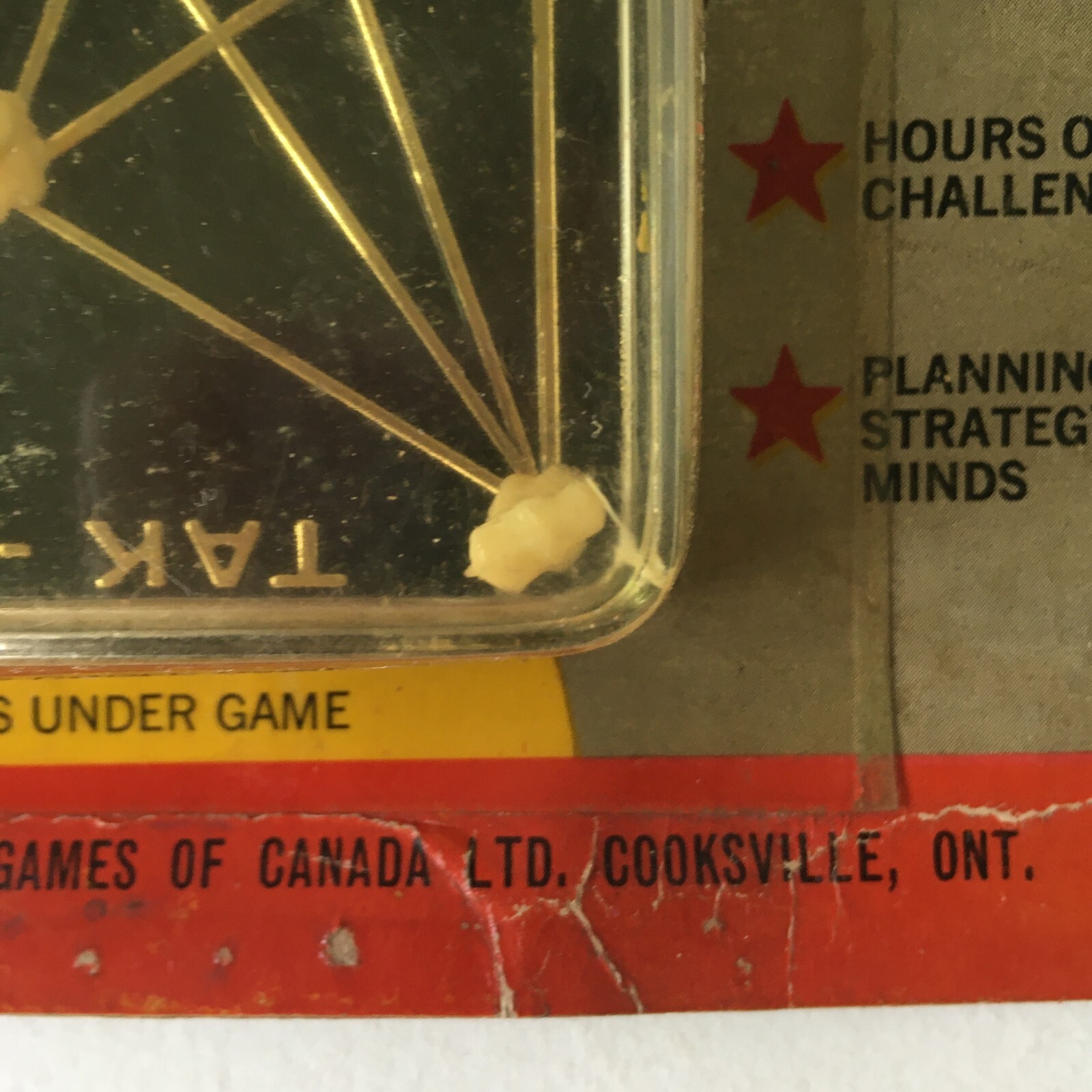 Tak-Tic Pocket Game No. 109T International Games Vintage Hong Kong 1960s New