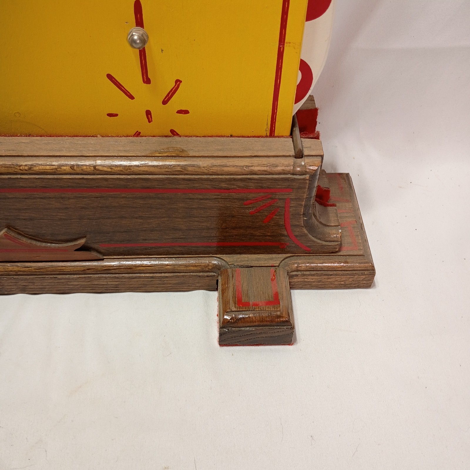 Folk Art Wooden Scoreboard Hand-Painted Carnival Game Counter Vintage Game Room