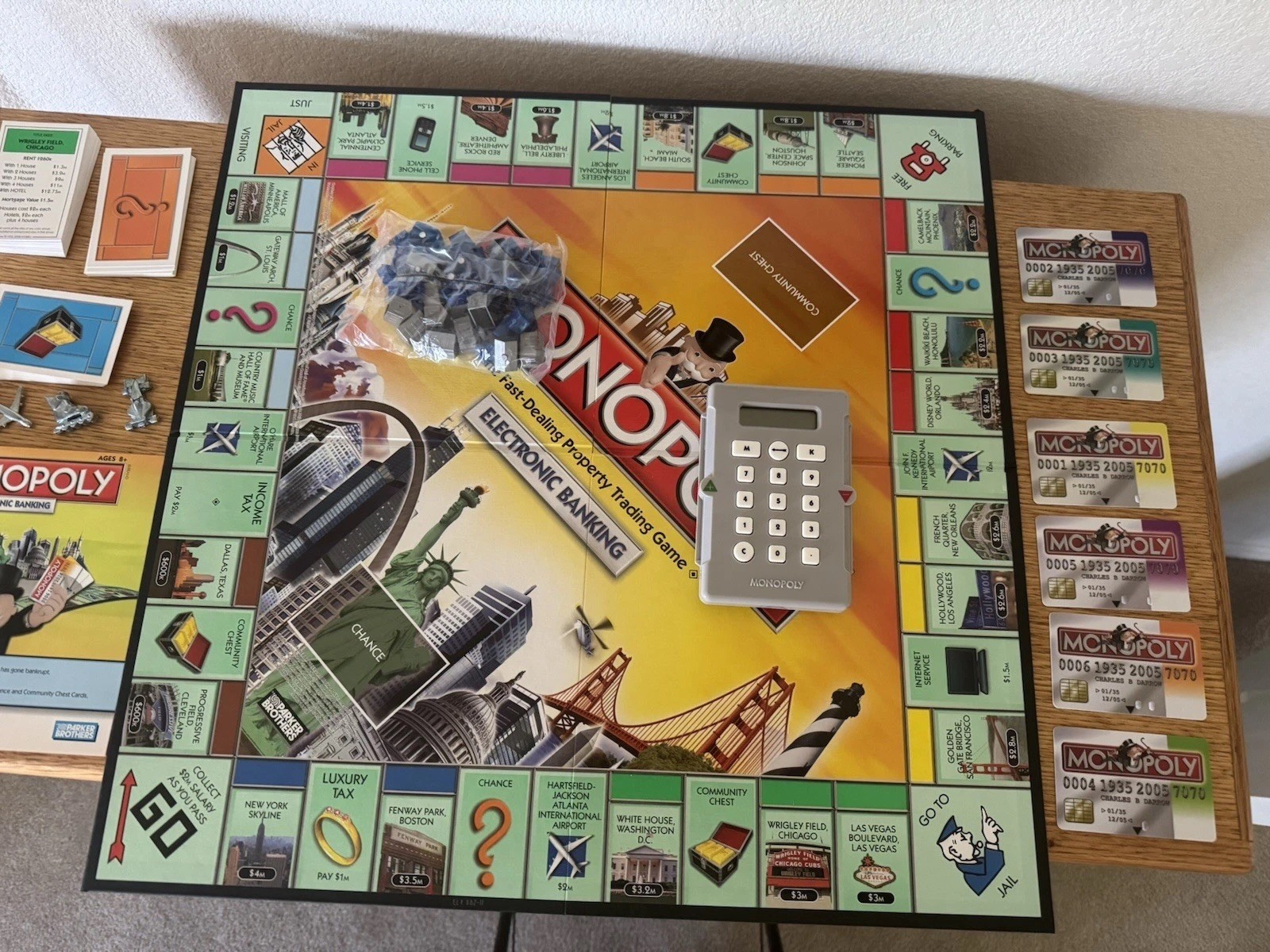 Monopoly Electronic Banking COMPLETE UNIT WORKS Hasbro 2008 US Cities