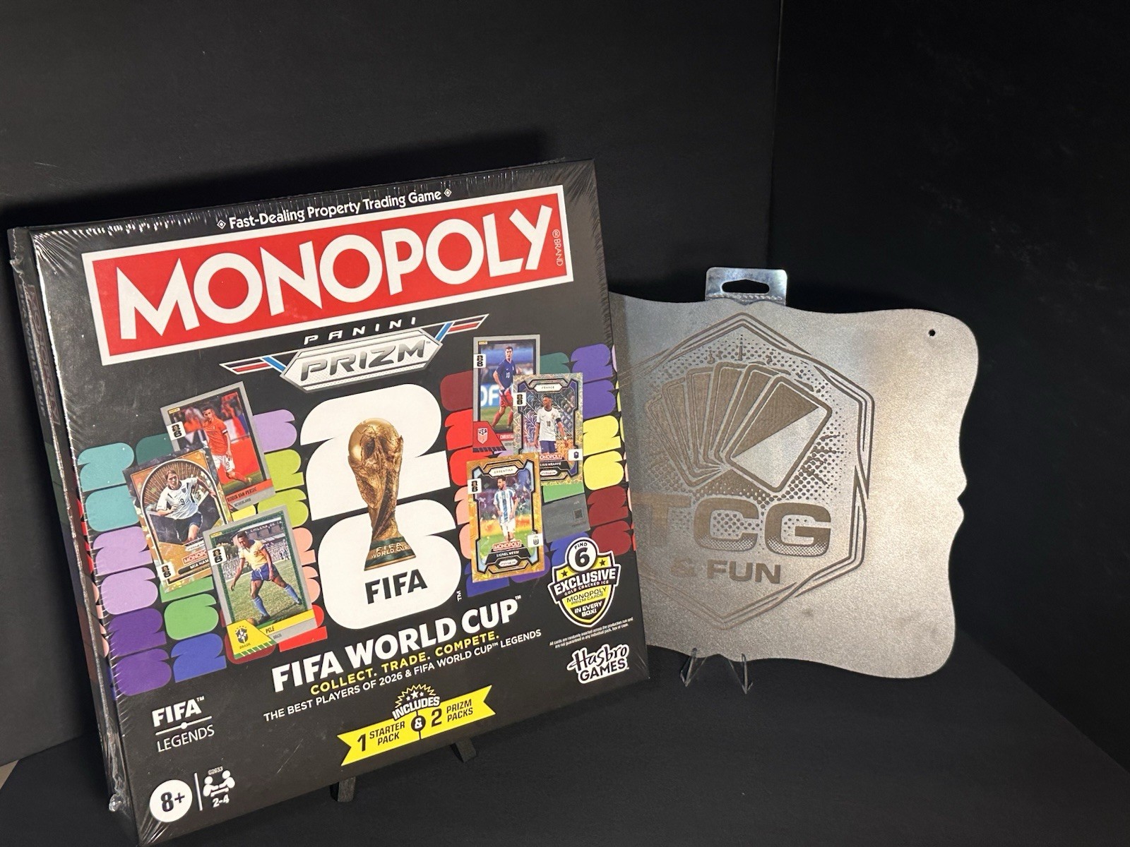 Hasbro Monopoly FIFA World Cup Panini Prizm Board Game w/ Trading Cards