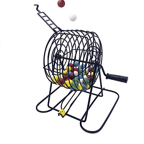 Deluxe Bingo Game Set-Includes Bingo Cage,600 Colorful Bingo Chips with a