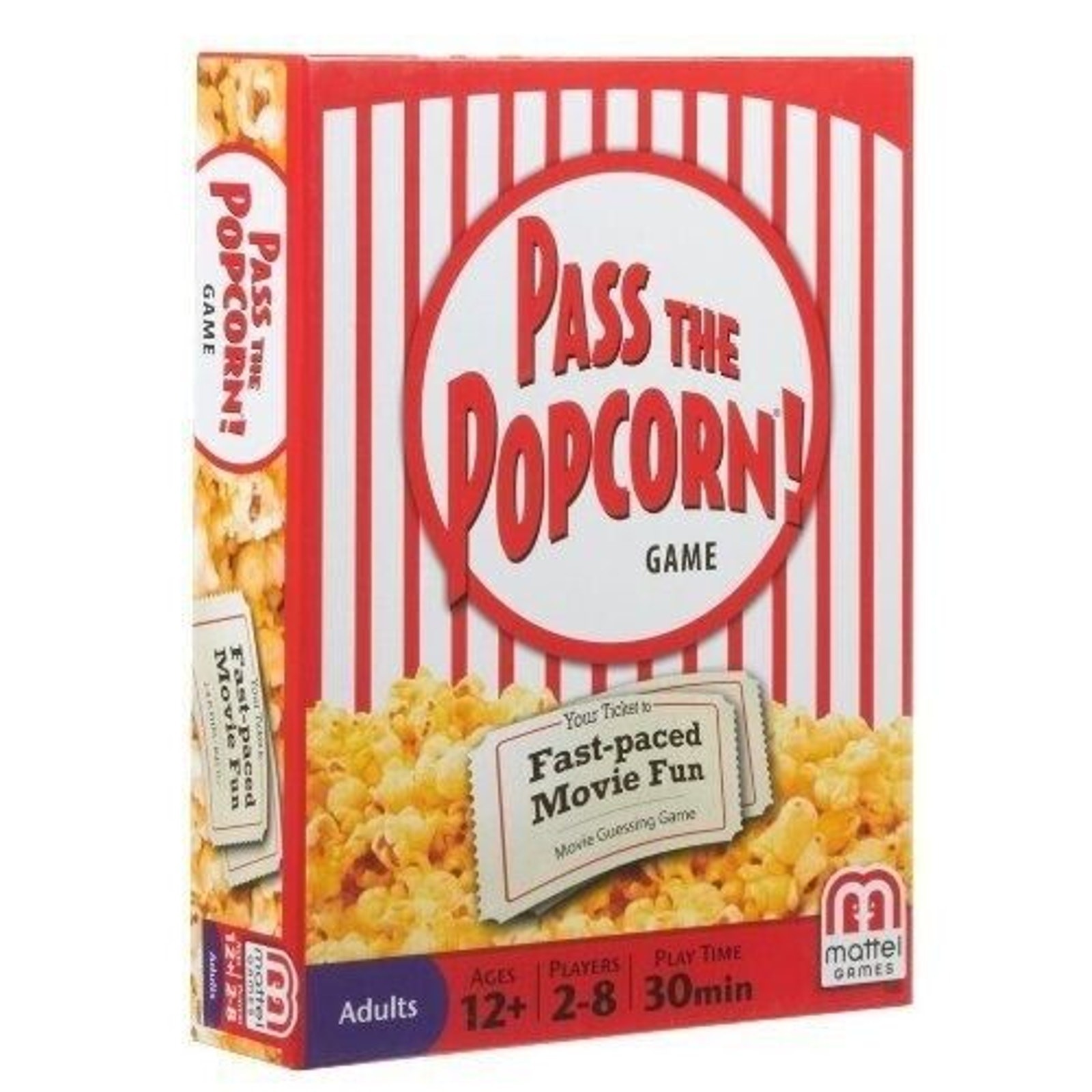 PASS THE POPCORN Movie Guessing Game 2-8 Players Teens Adults Birthday Gift!