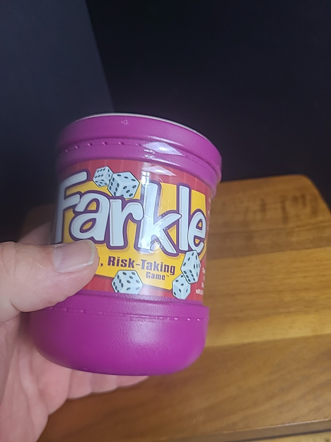 Farkle The Classic Dice Rolling Risk Taking Game in Travel Cup NEW SEALED