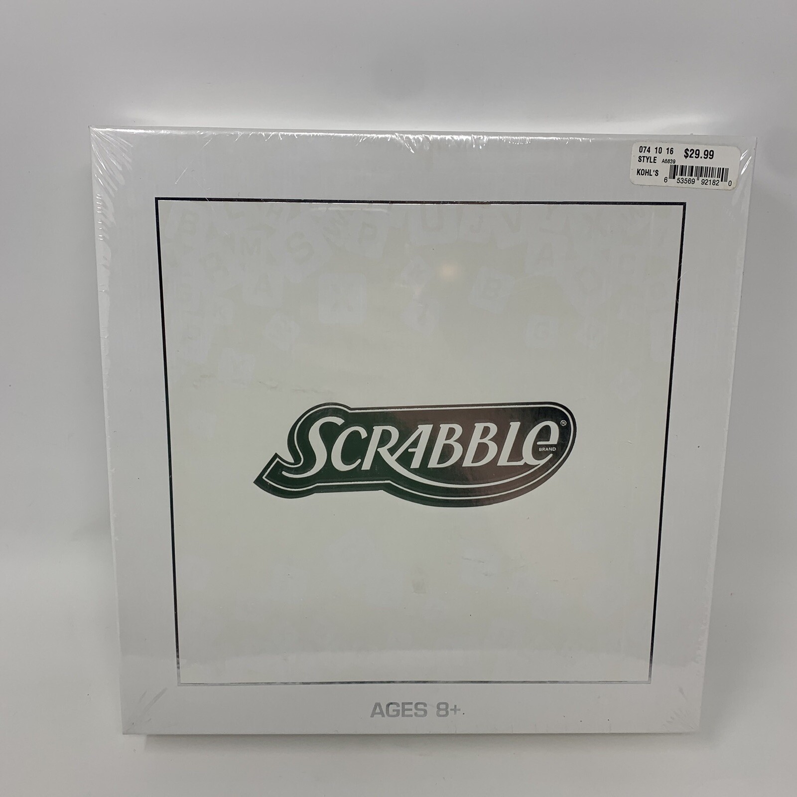 SCRABBLE Edition Pearlescent Board White w/Silver Accents Hasbro 2013 Sealed