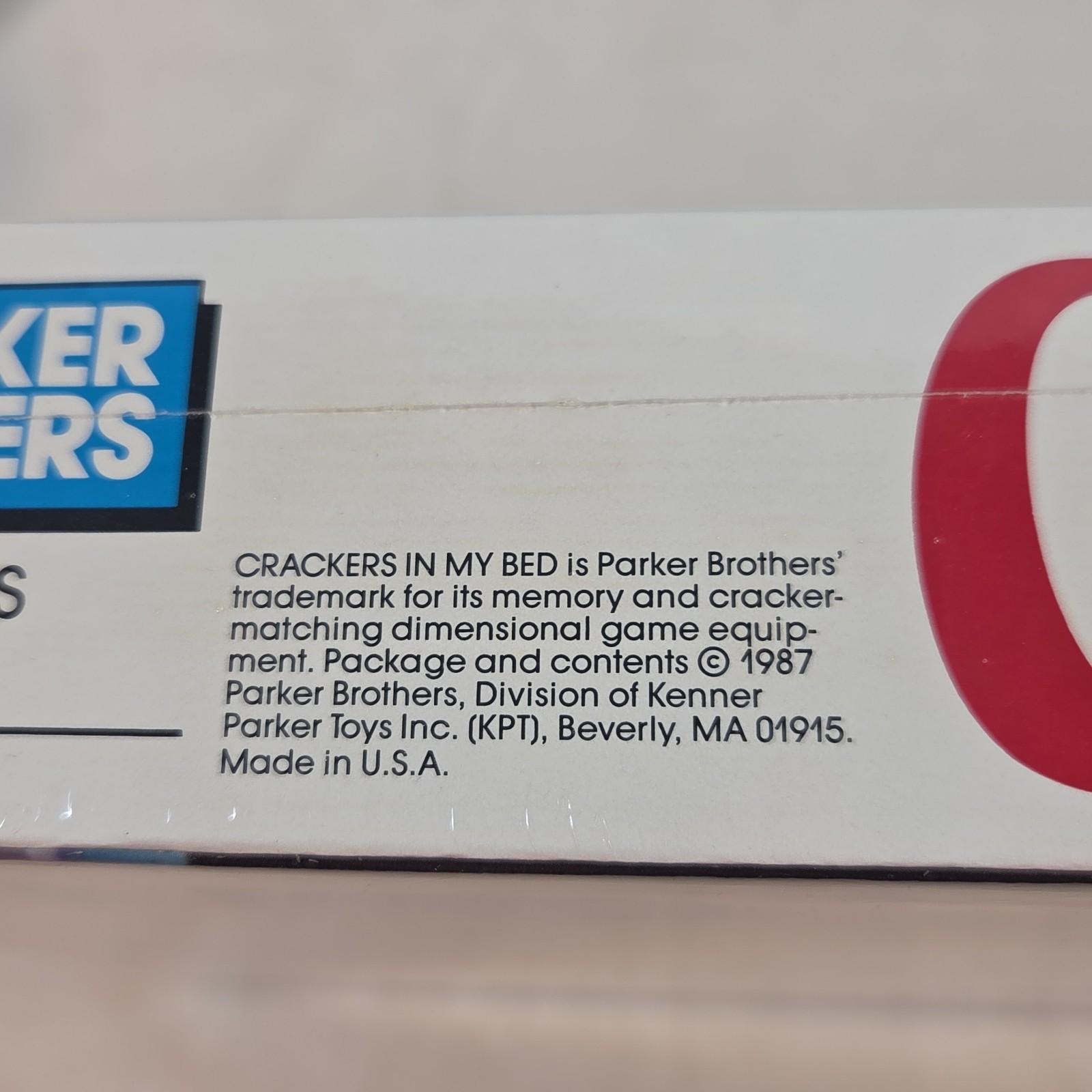 Crackers In My Bed Board Game Parker Brothers Vintage #0487 Sealed, NEW Ages 3-6