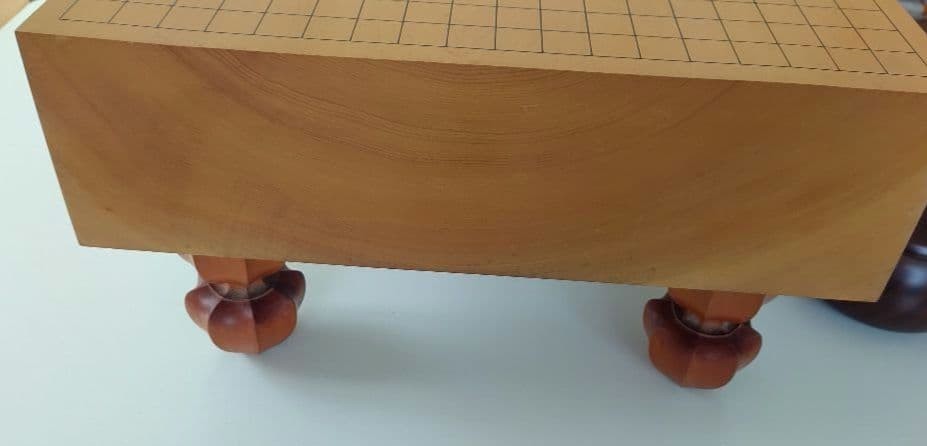 Japanese Go Board Set w Legs Goban Stones Bowls 19×19 Natural Wood Vintage Rare
