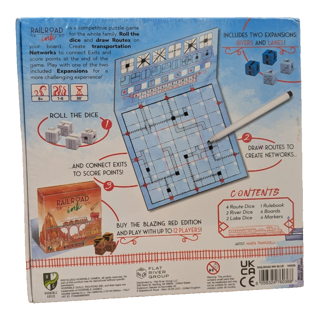 RAILROAD INK Deep Blue Edition Puzzle Game Hjalmar Hach Lorenzo Silva New Sealed