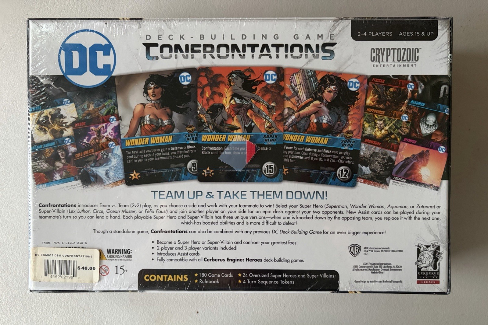 DC Deck-Building Game: Confrontations *FACTORY SEALED Comics Cryptozoic Ent