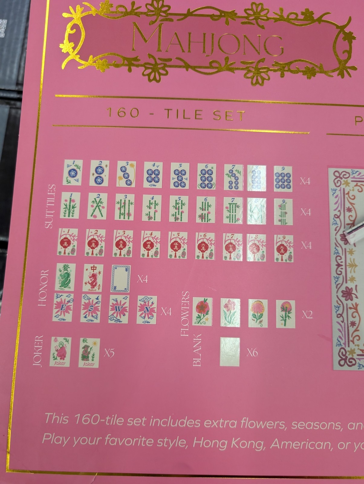 Maison Lude Deluxe Acrylic Mahjong Starter Kit, Blooming Edition