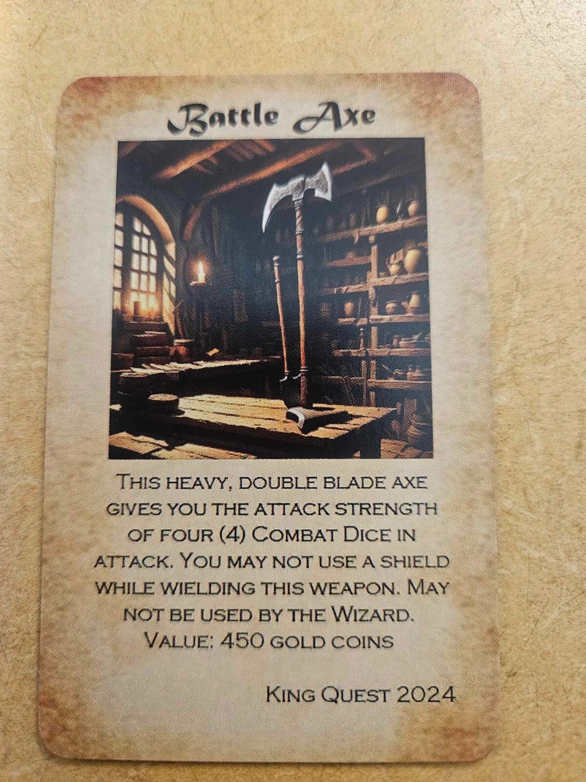 Custom HeroQuest Compatible Equipment Cards (16) – Fan-Made Replacements – New