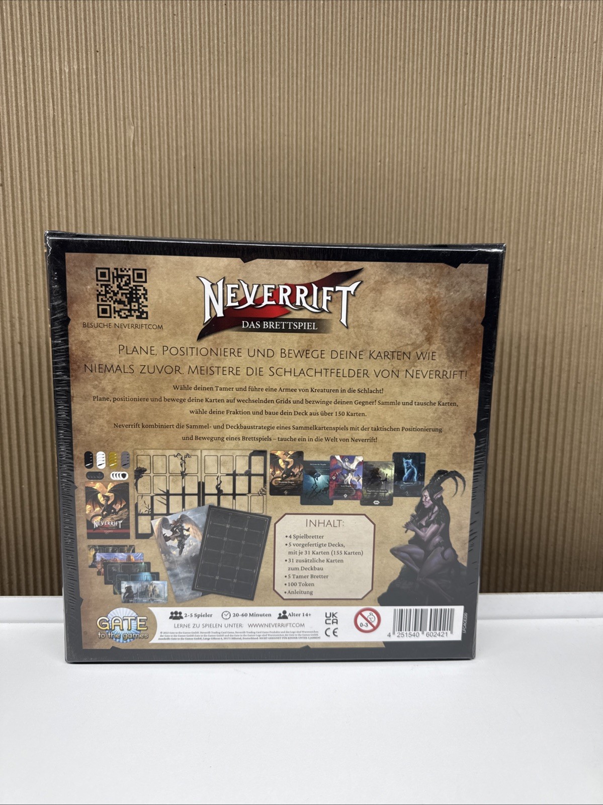 Gate to the games Neverrift Box NEW German Starter Kit. (das Brettspiel)