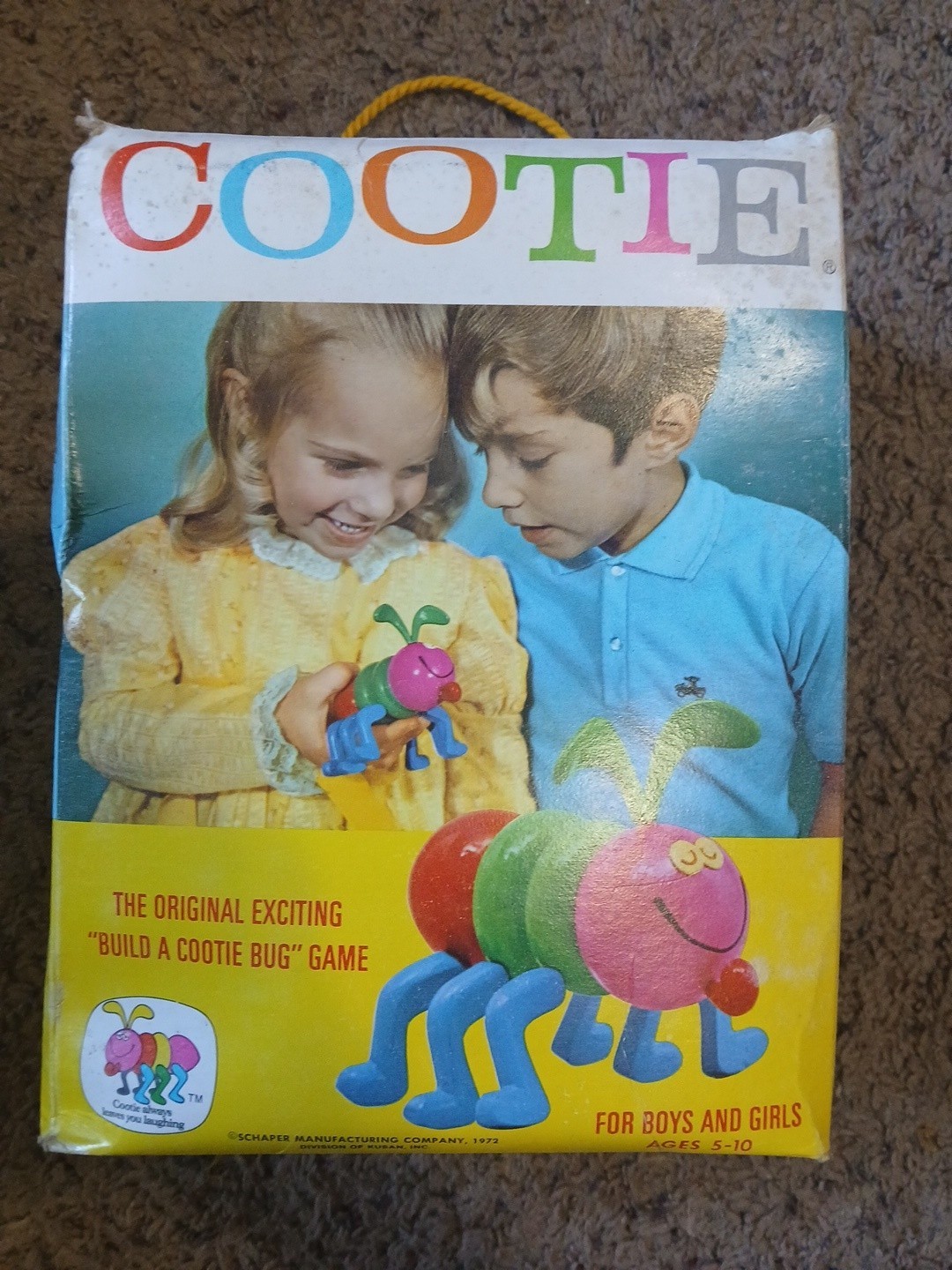 Schaper Cootie Vintage 1972 Board Game Bugs & Insects 2+ Players