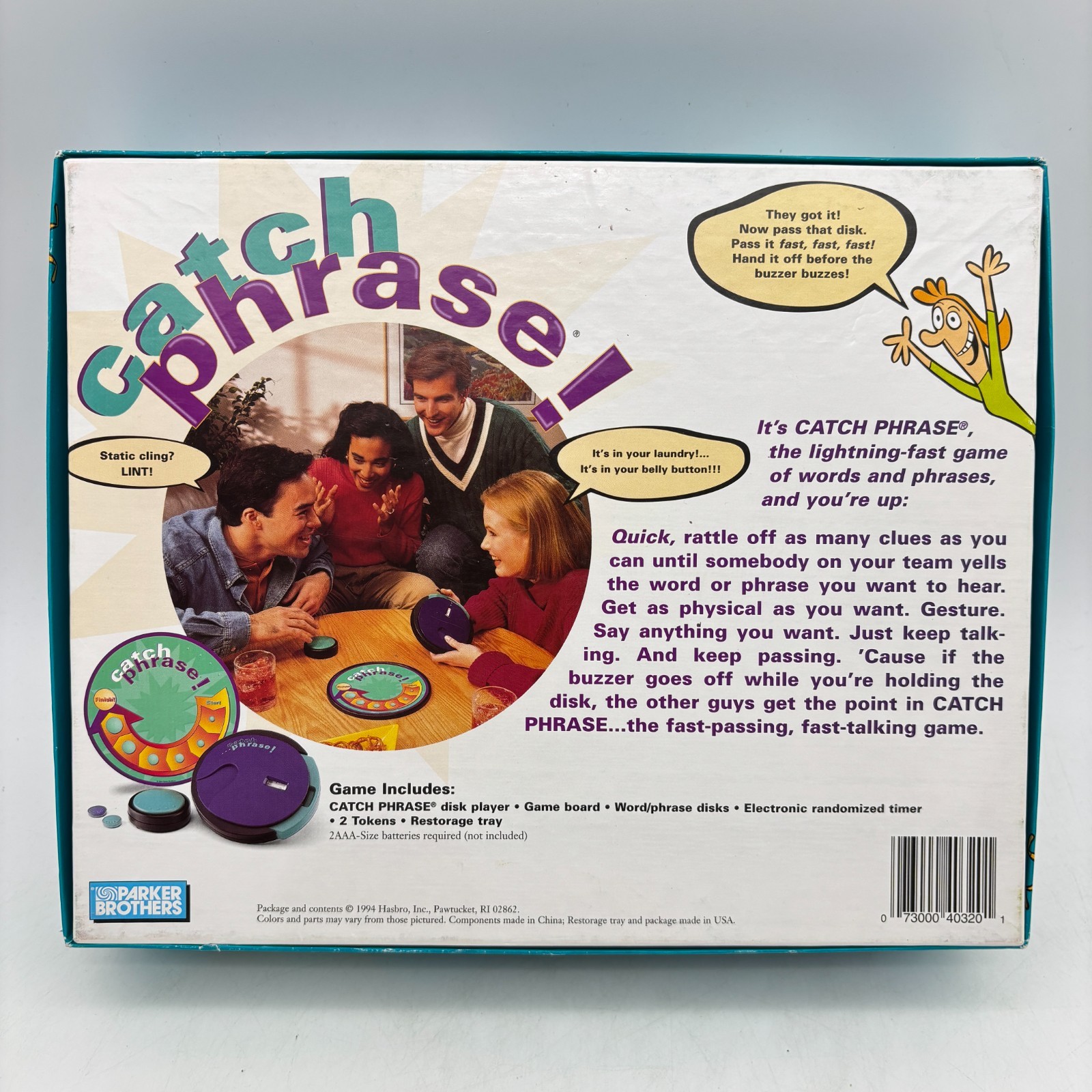 VINTAGE Catch Phrase Game COMPLETE WORKS Parker Brothers 1994 90s Words