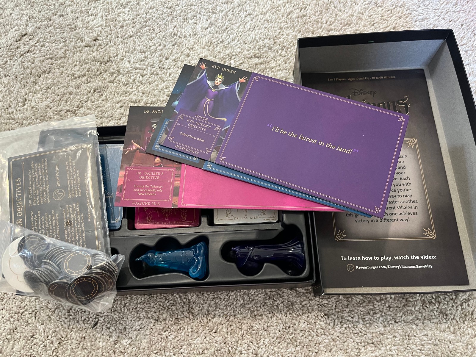 Disney Villainous Wicked to The Core Game Open Box Complete