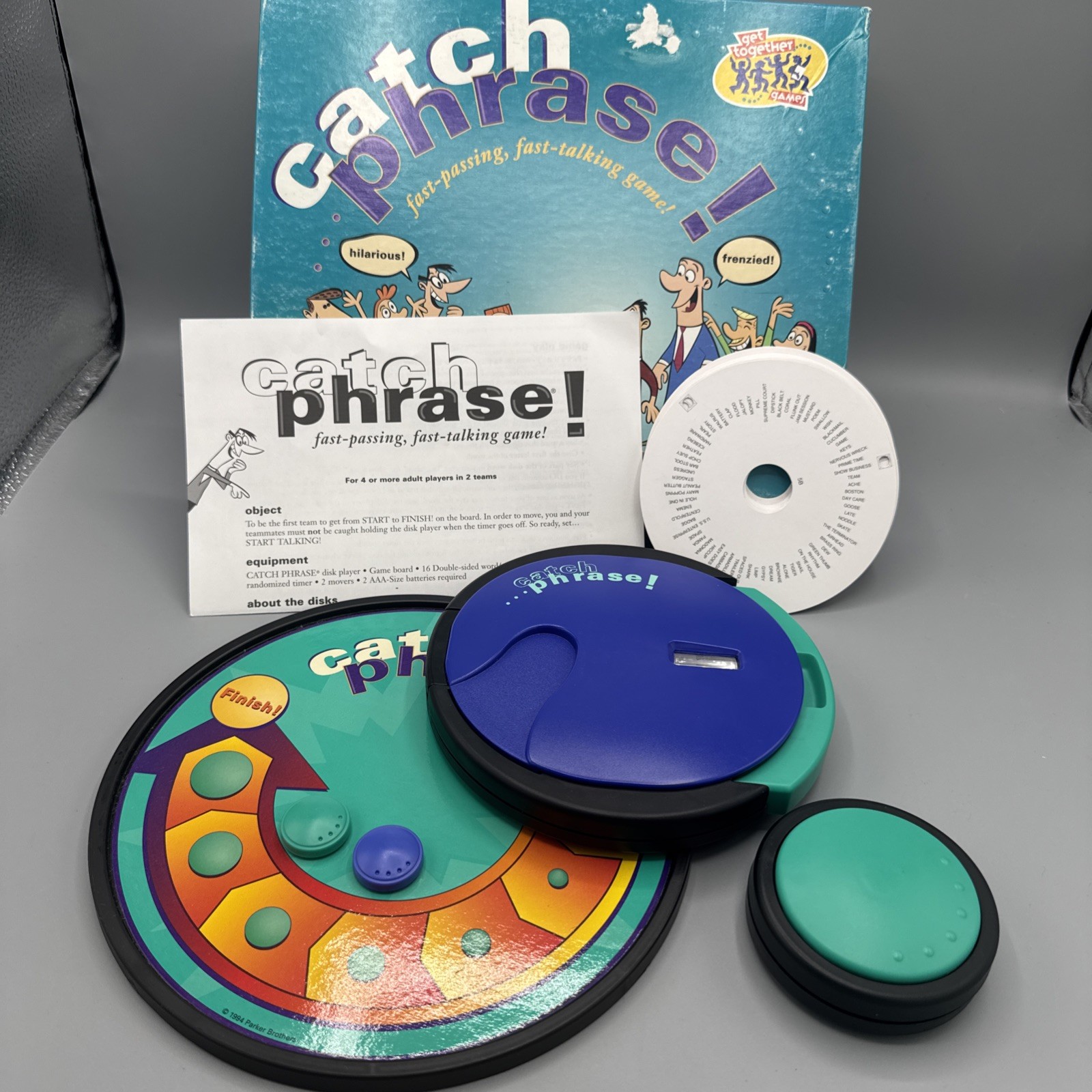 Catch Phrase Board Game 100% Complete 1994 Vintage Timer Tested & Works Fast