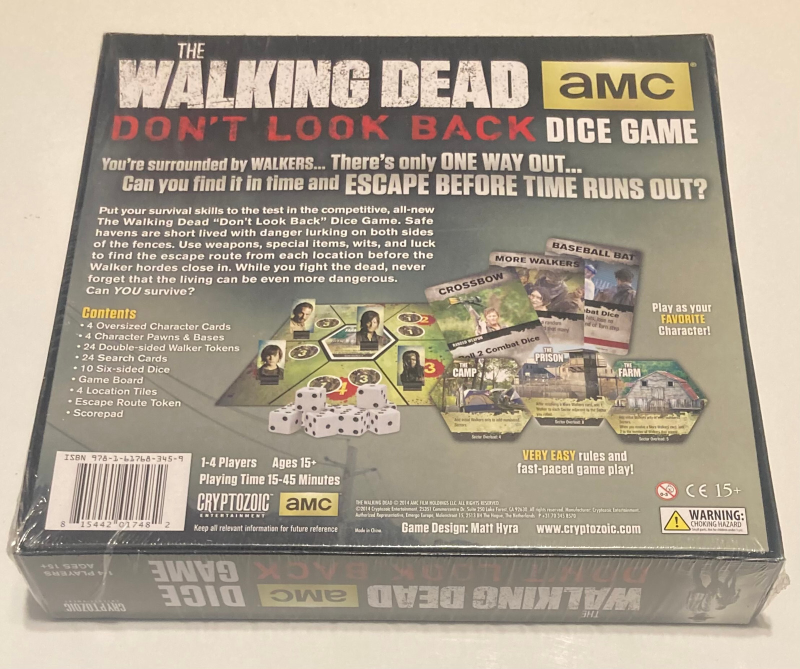 The WALKING DEAD Don’t Look Back Dice Game [NEW] Cryptozoic AMC