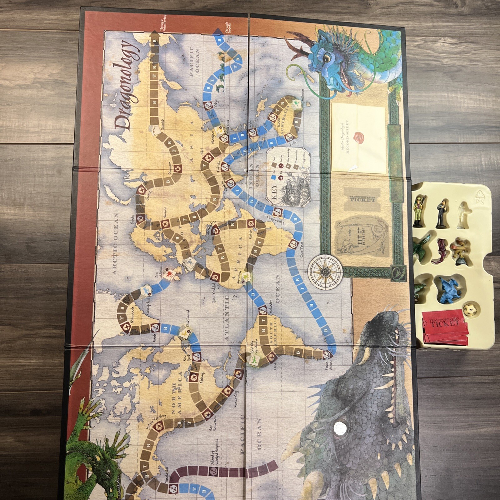 Dragonology The Game 2003 Sababa Toys Board Game (Missing 1 Figure)
