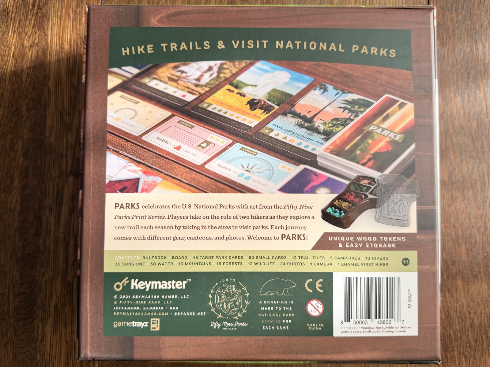Parks Board Game 100% Complete EXCELLENT KYM0501 59 Parks 2021 Keymaster