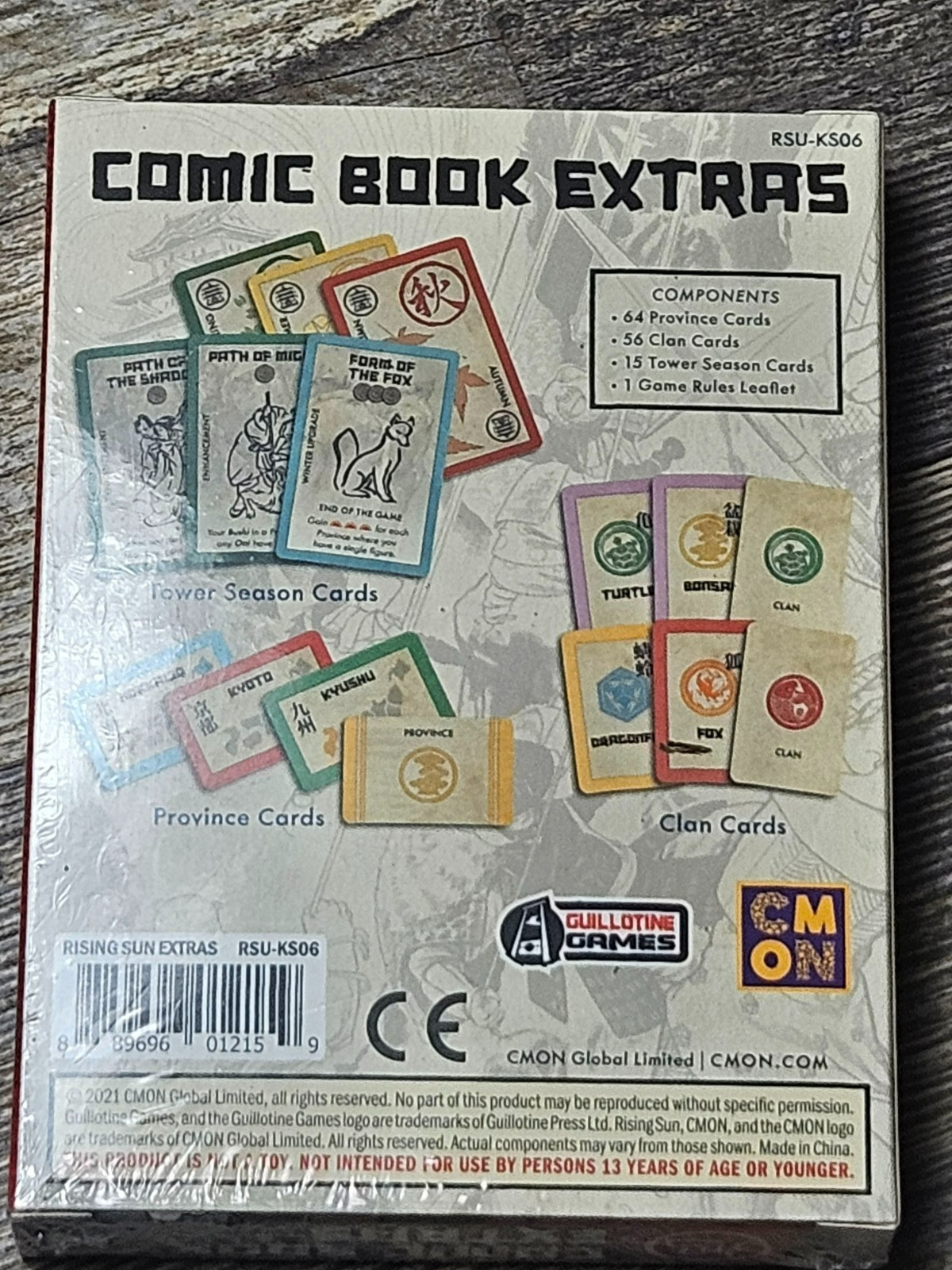 Rising Sun Comic Book Bonus Extras & Comic Kickstarter Exclusive CMON Rare NEW!